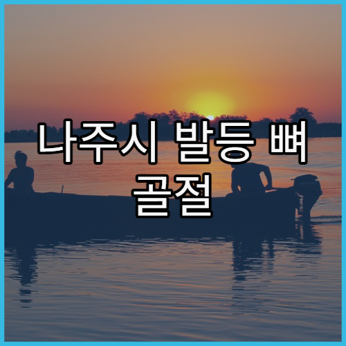 나주시 발등 뼈 골절 및 부종 치료 가능한 병원 정보와 냉찜질·고양 자세 관리 팁