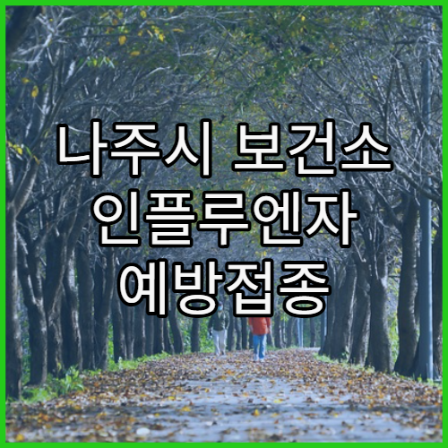 나주시 보건소 인플루엔자 예방접종 지원 기준과 범위