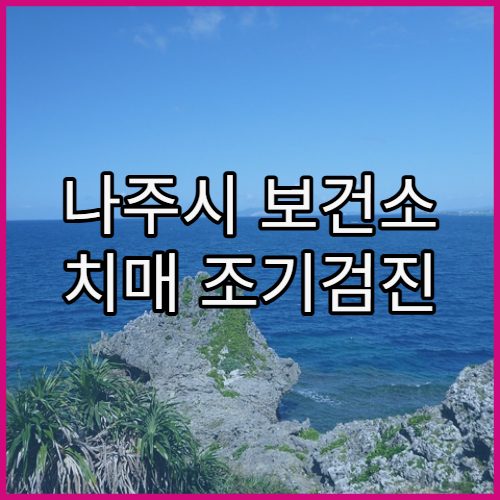나주시 보건소 치매 조기검진 대상자 및 검사 방법