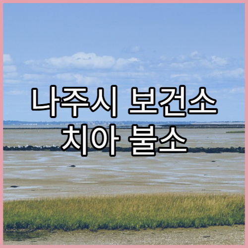 나주시 보건소 치아 불소 도포 및 구강 예방 치료