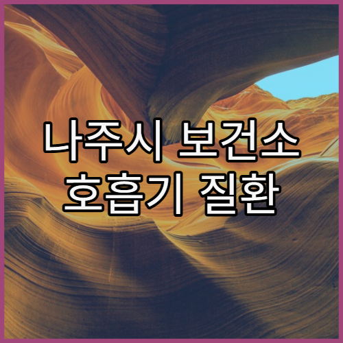 나주시 보건소 호흡기 질환 예방 관리 프로그램