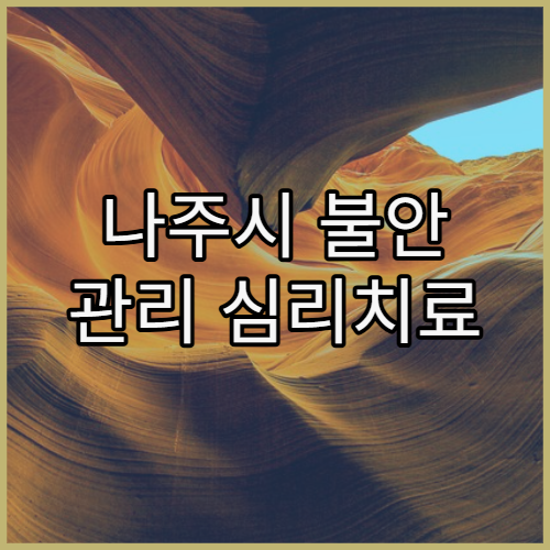 나주시 불안 관리 심리치료 병원 확인
