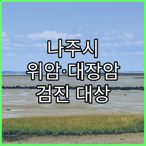 나주시 위암·대장암 검진 대상 및 비용