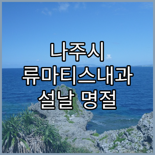 나주시 류마티스내과 설날 명절 연휴 진료 병원 관절 통증 연휴 진료 가능한 병원